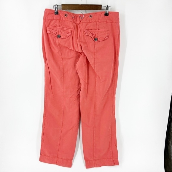 ✅ ANTHRO Hei Hei Chino Pants Size 16 Tapered Button Flap Ankle Khaki Taper - Picture 5 of 8